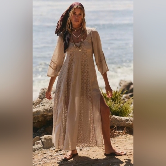 Free People Dresses & Skirts - Free People Starlight Maxi Dress in Morning Oat